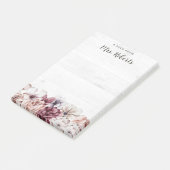 Gepersonaliseerde Boho Rustic Floral leraar Post-it® Notes (Schuin)