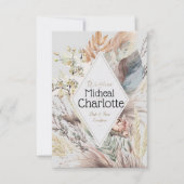 Gepersonaliseerde Boho stijl bruiloft Kaart (Voorkant)