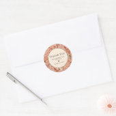 Gepersonaliseerde Boho Terracotta Wildflower Dank  Ronde Sticker (Envelop)