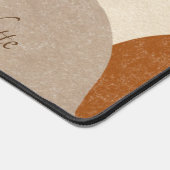 Gepersonaliseerde Boho Terracotta Zand Abstract Bureaumat (Hoek)