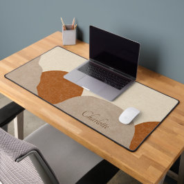Gepersonaliseerde Boho Terracotta Zand Abstract Bureaumat