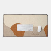 Gepersonaliseerde Boho Terracotta Zand Abstract Bureaumat (Keyboard & Muis)