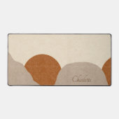 Gepersonaliseerde Boho Terracotta Zand Abstract Bureaumat (Voorkant)