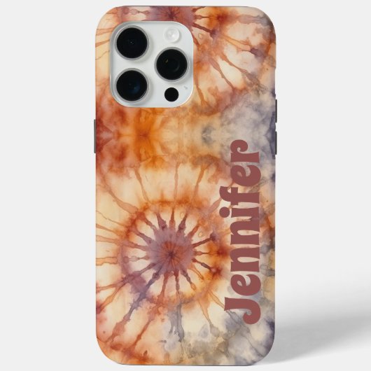 Gepersonaliseerde Boho Tie Dye iPhone / iPad case (Achterkant)