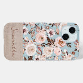 Gepersonaliseerde Boho Waterverf Floral Case-Mate iPhone Case (Achterkant (horizontaal))