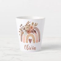 Gepersonaliseerde Boho Waterverf Floral Rainbow La