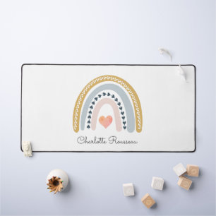 Gepersonaliseerde Boho Waterverf Rainbow Bureaumat