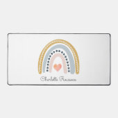 Gepersonaliseerde Boho Waterverf Rainbow Bureaumat (Voorkant)