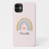 Gepersonaliseerde Boho Waterverf Rainbow Case-Mate iPhone Case (Achterkant)
