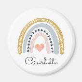 Gepersonaliseerde Boho Waterverf Rainbow Magneet (Voorkant)
