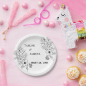 Gepersonaliseerde Boho Wedding Cocktail Paper Papieren Bordje (Feest)