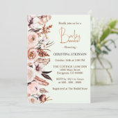Gepersonaliseerde Boho Wildflower Baby Meisje Douc Kaart (Staand voorkant)