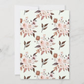 Gepersonaliseerde Boho Wildflower Baby Meisje Douc Kaart (Achterkant)