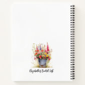 Gepersonaliseerde Boho Wildflower Bucket List Notitieboek (Achterkant)