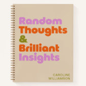 Gepersonaliseerde Bold Creatieve Gedachten Grappig Notitieboek (Voorkant)