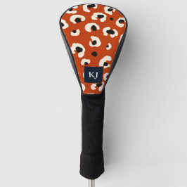 Gepersonaliseerde Bold Leopard Monogrammed Golfheadcover