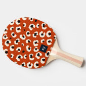 Gepersonaliseerde Bold Leopard Monogrammed Tafeltennisbatje (Zijkant)