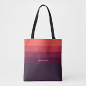 Gepersonaliseerde Bold Ombre Reds Tote Bag (Voorkant)