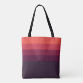 Gepersonaliseerde Bold Ombre Reds Tote Bag (Achterkant)
