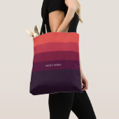 Gepersonaliseerde Bold Ombre Reds Tote Bag (Dichtbij)
