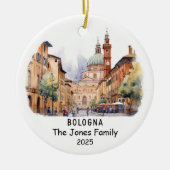 Gepersonaliseerde Bologna Ornament, Italië Keramisch Ornament (Voorkant)