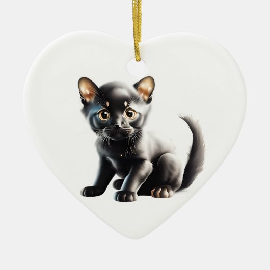 Gepersonaliseerde Bombay Kitten Keramisch Ornament (Voorkant)
