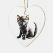 Gepersonaliseerde Bombay Kitten Keramisch Ornament (Links)