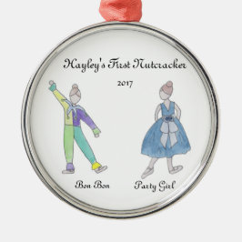 Gepersonaliseerde Bon-Bon / Party Girl Notenkraker Metalen Ornament