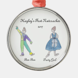 Gepersonaliseerde Bon-Bon / Party Girl Notenkraker Metalen Ornament