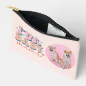 Gepersonaliseerde Bont Baby Mama Retro Roze Etui (Open)
