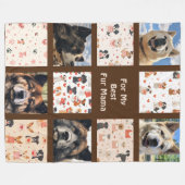 Gepersonaliseerde Bont Mama Akita Fotocollage Quil Fleece Deken (Voorkant (Horizontaal))