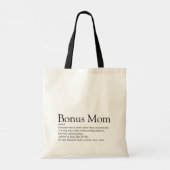 Gepersonaliseerde Bonus Moeder Definitie Quote Mod Tote Bag (Achterkant)