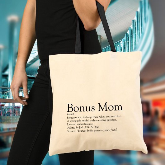 Gepersonaliseerde Bonus Moeder Definitie Quote Mod Tote Bag