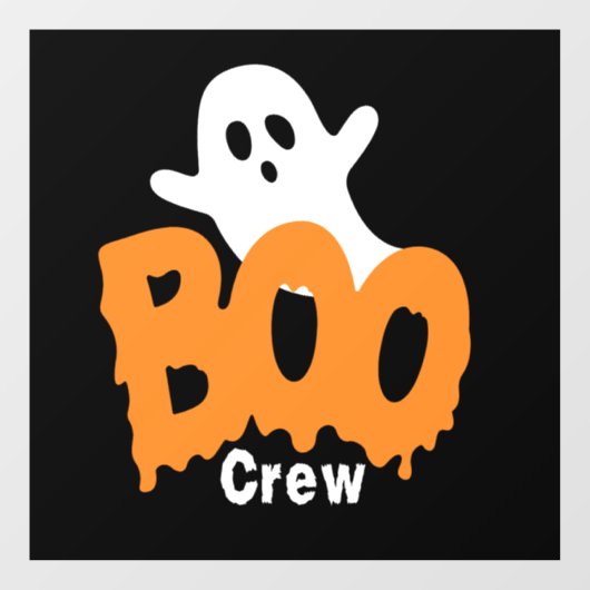 Gepersonaliseerde Boo Crew Halloween Raamsticker (Vel)