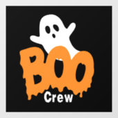 Gepersonaliseerde Boo Crew Halloween Window Cling Raamsticker (Vel)