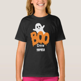 Gepersonaliseerde Boo Crew Kinder Halloween T-shirt