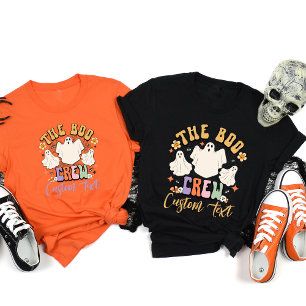 Gepersonaliseerde Boo Crew Matching Halloween Vrie T-shirt