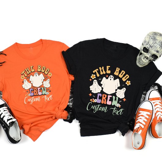 Gepersonaliseerde Boo Crew Matching Halloween Vrie T-shirt