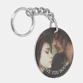 Gepersonaliseerde boodschap en foto paar romantisc sleutelhanger (Voorkant Links)