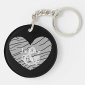 Gepersonaliseerde boodschap en foto paar romantisc sleutelhanger (Achterkant)