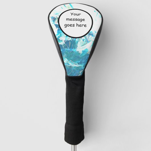 Gepersonaliseerde boodschap golf hoofddeksel golfheadcover (Voorkant)