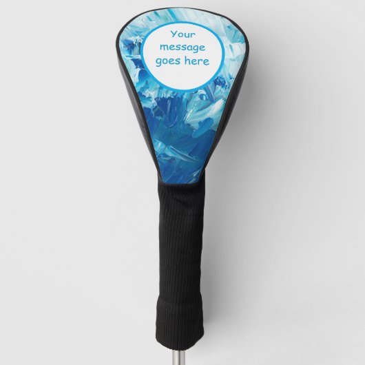 Gepersonaliseerde boodschap golf hoofddeksel golfheadcover (Voorkant)