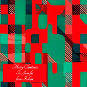 Gepersonaliseerde boodschap op Christmas modern ab Cadeaupapier