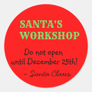 Gepersonaliseerde boodschap van de Kerstman Ronde Sticker