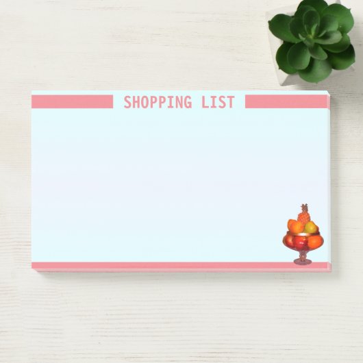 Gepersonaliseerde boodschappenlijst en fruitschaal post-it® notes (Kantoor)