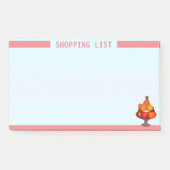 Gepersonaliseerde boodschappenlijst en fruitschaal post-it® notes (Voorkant)