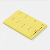 Gepersonaliseerde boodschappenlijst groot post-it® notes (Schuin)