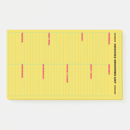 Gepersonaliseerde boodschappenlijst groot post-it® notes