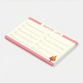 Gepersonaliseerde boodschappenlijst post-it® notes (Schuin)
