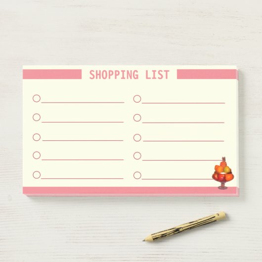 Gepersonaliseerde boodschappenlijst post-it® notes (Op bureau)